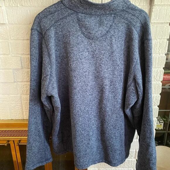 Woolrich Drifter Stand Up Snap Collar Pocket Fleece Pullover Blue Sweatshirt XL - Picture 5 of 5
